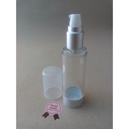 Clear and Aluminium Airless Container 50ml