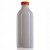 White PET Plastic Bottle 1 Litre with Orange Cap