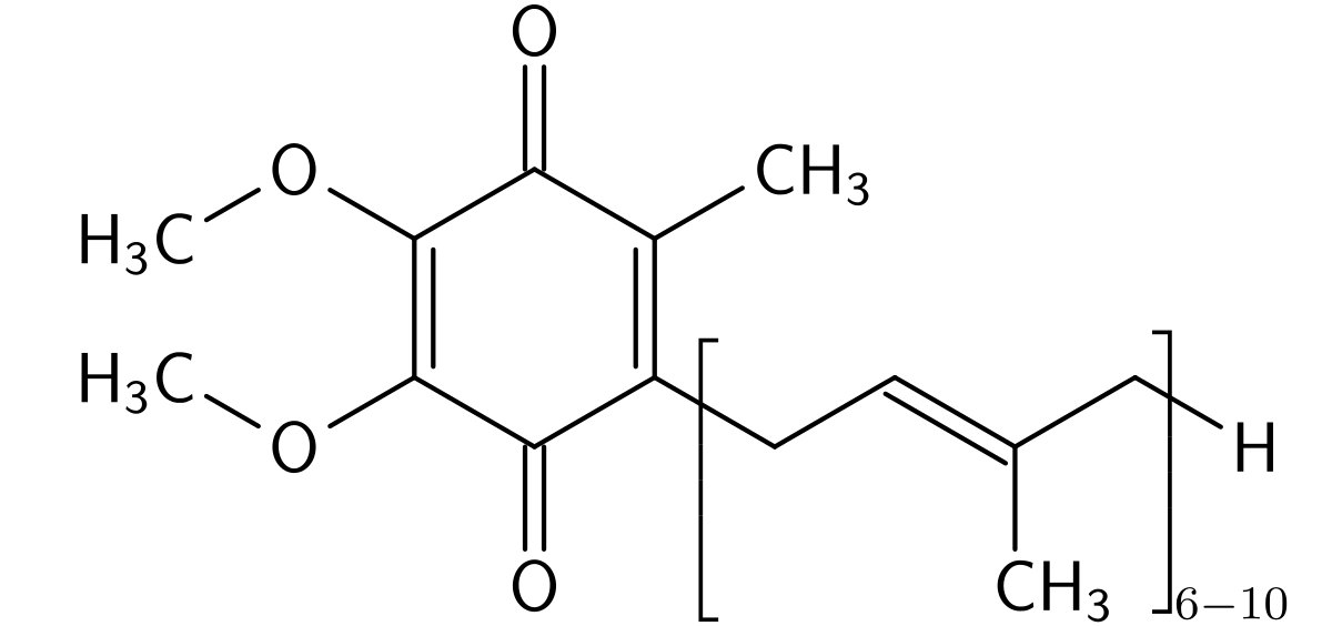 Ilustración molécula Coenzyme Q10