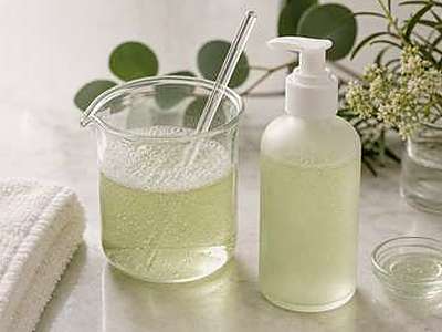 Creamy liquid shampoo with SLMI
