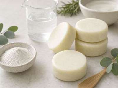 Foaming solid shampoo with SLSA