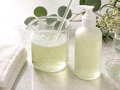 Creamy shower gel with Lauryl Glucoside