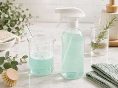 Gentle cleansing spray for washable surfaces with Coco Glucoside